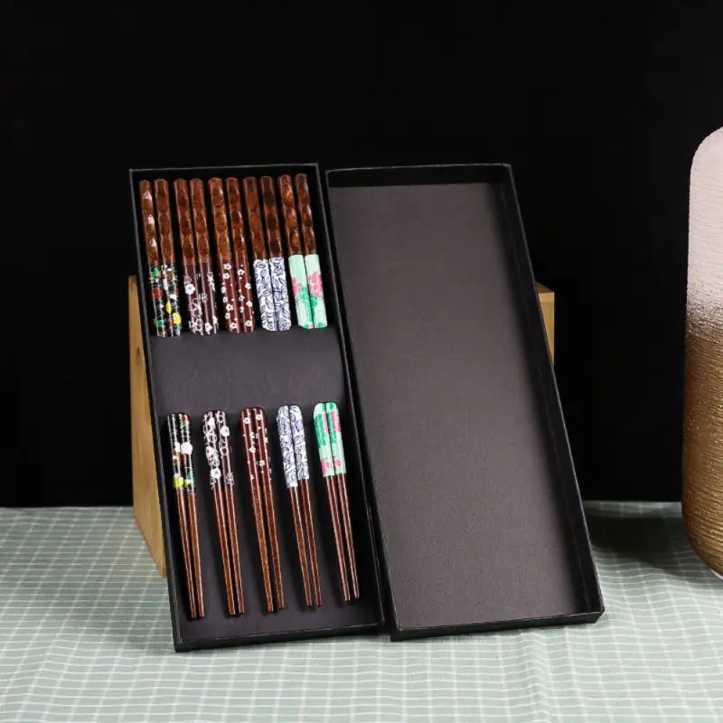 Japanese Style Heat Transfer Color Tortoise Shell Chopsticks